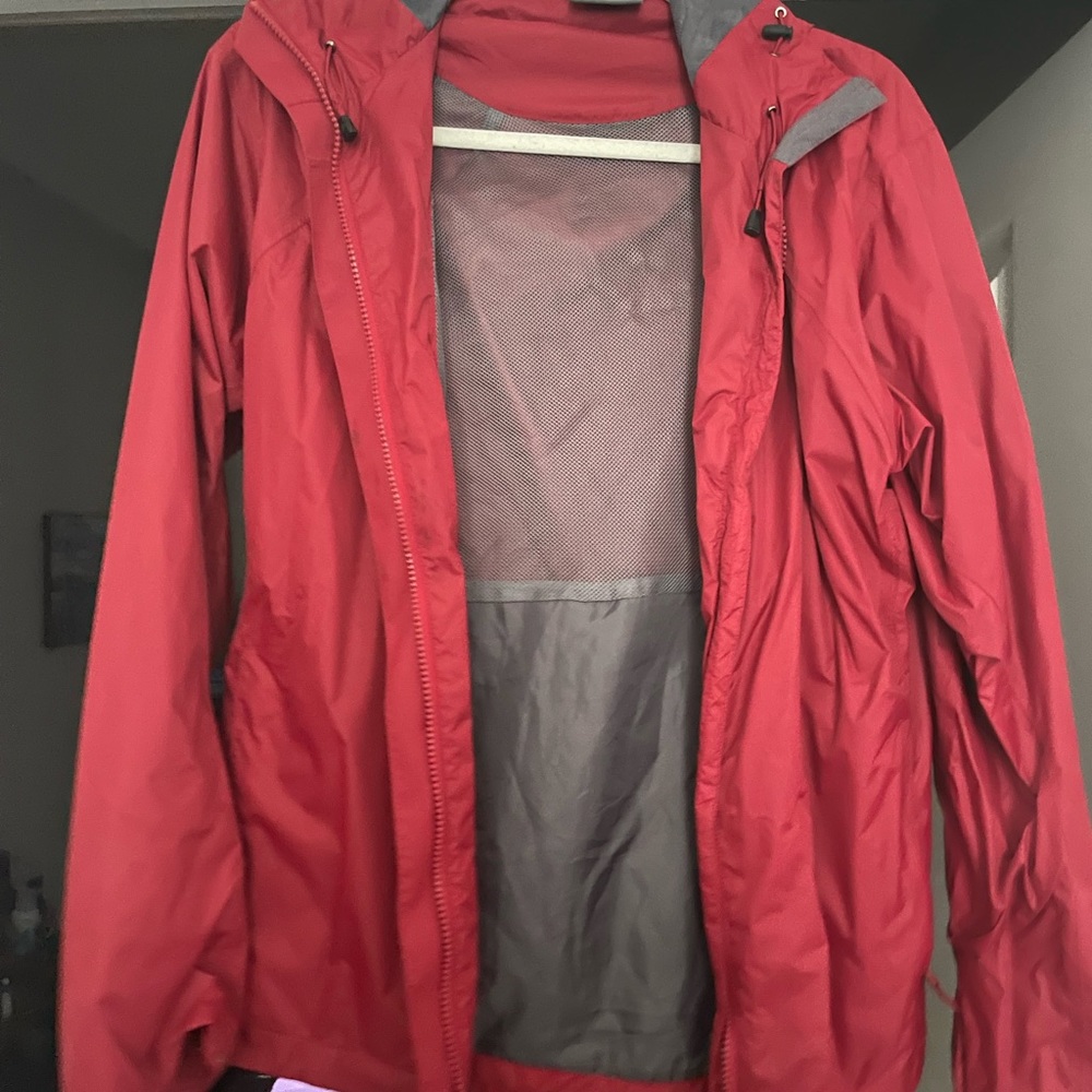 Sierra Designs Red Women’s Rain & Wind Jacket, Water Resistant